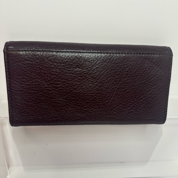 Marc by Marc Jacobs Classic Q Trifold Burgandy Pebbled Leather Long Wallet - Picture 3 of 12